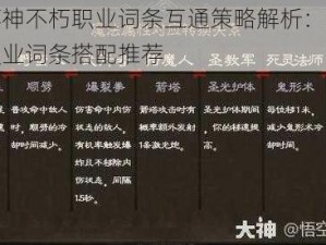 暗黑破坏神不朽职业词条互通策略解析：如何选择最佳新职业词条搭配推荐