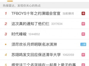 今日热点：揭秘微博热搜榜趋势七日排行热议一网打尽，看看新闻头条的新变化