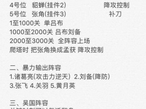 乱世王者新手武将搭配策略：万金油阵容组合深度解析与推荐