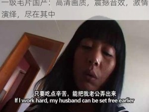 一级毛片国产：高清画质，震撼音效，激情演绎，尽在其中