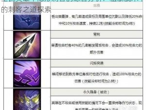 全民英雄中隐形刺客的综合分析：粗暴战术下的刺客之道探索