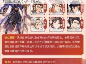 三国志幻想大陆香香阵容搭配策略分享：打造无敌战斗团队