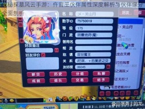 探秘探墓风云手游：仵官王伙伴属性深度解析与伙伴缘分全面剖析