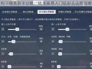 和平精英新手攻略：精准推荐入门级射击选择指南