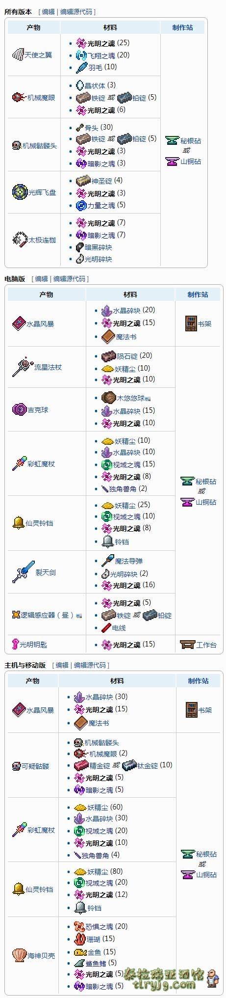 泰拉瑞亚武器大全：最全武器ID属性合集