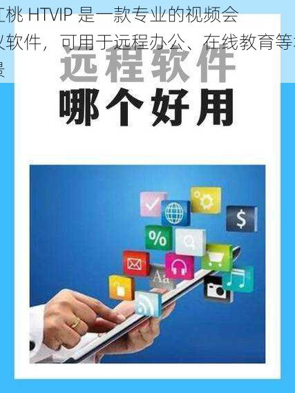 红桃 HTVIP 是一款专业的视频会议软件，可用于远程办公、在线教育等场景