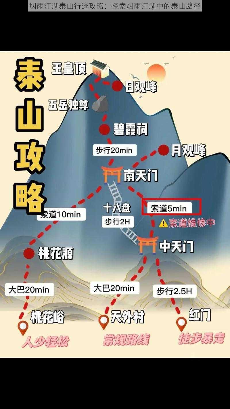 烟雨江湖泰山行迹攻略：探索烟雨江湖中的泰山路径