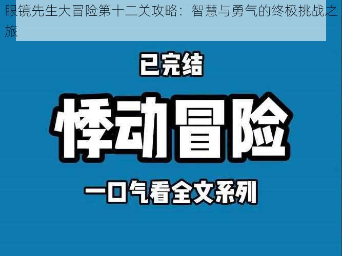 眼镜先生大冒险第十二关攻略：智慧与勇气的终极挑战之旅