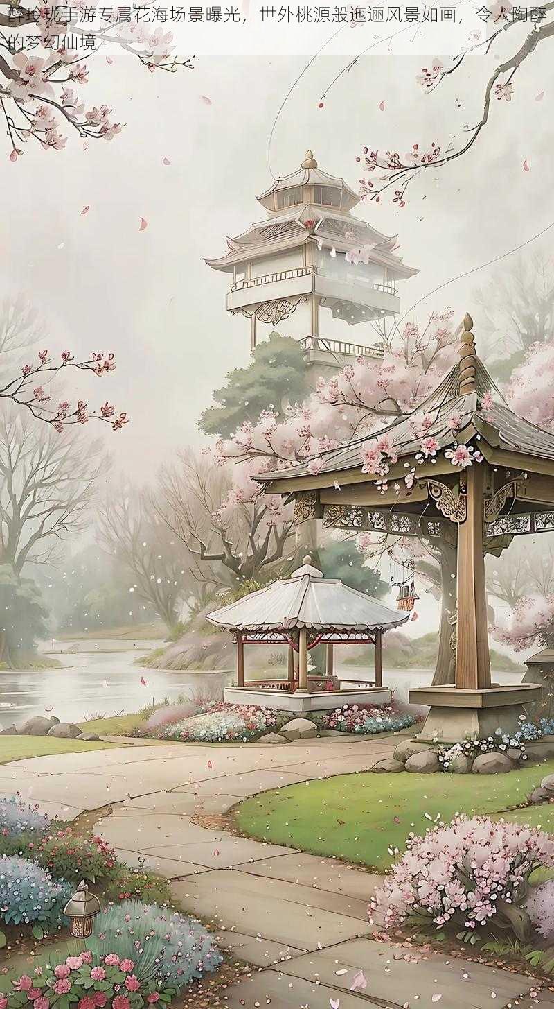 醉玲珑手游专属花海场景曝光，世外桃源般迤逦风景如画，令人陶醉的梦幻仙境