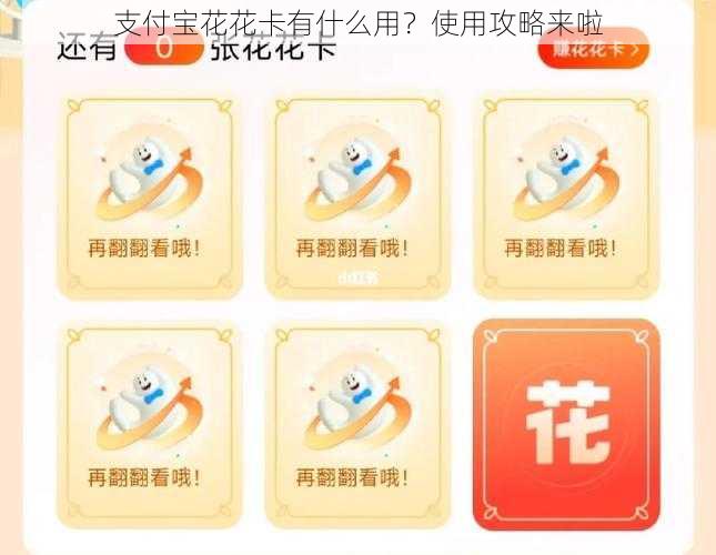 支付宝花花卡有什么用？使用攻略来啦