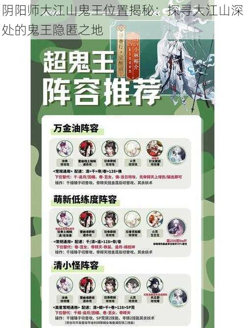 阴阳师大江山鬼王位置揭秘：探寻大江山深处的鬼王隐匿之地