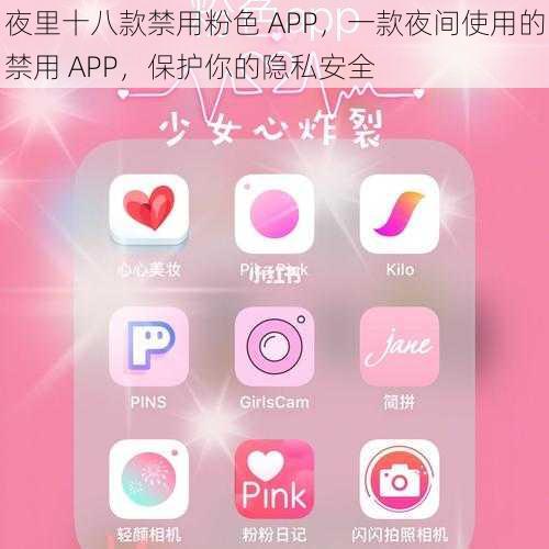 夜里十八款禁用粉色 APP，一款夜间使用的禁用 APP，保护你的隐私安全