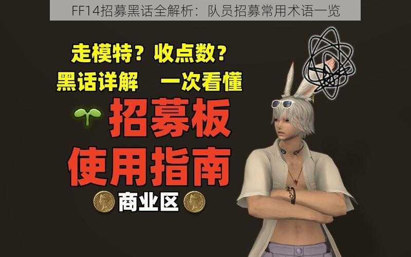 FF14招募黑话全解析：队员招募常用术语一览