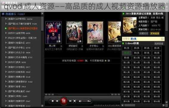 qvod 成人资源——高品质的成人视频资源播放器