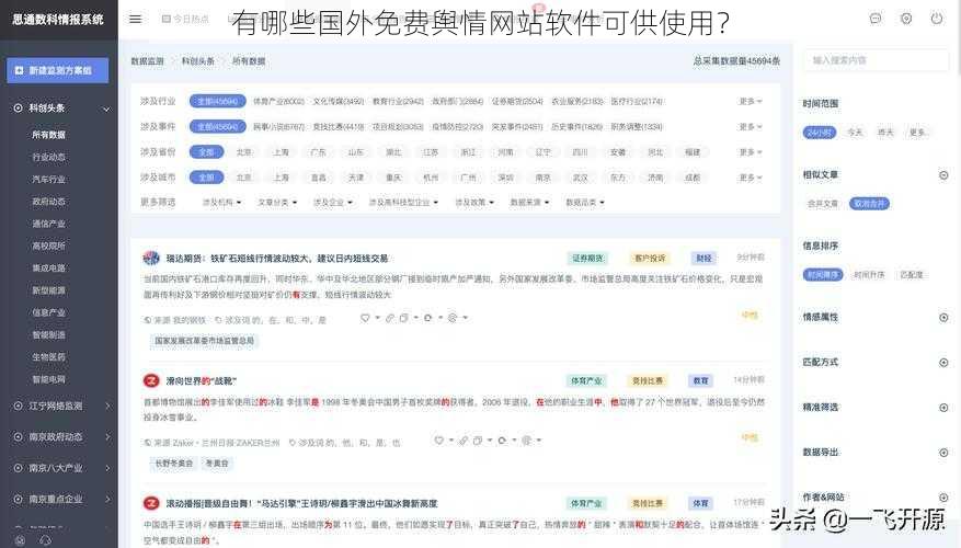 有哪些国外免费舆情网站软件可供使用？