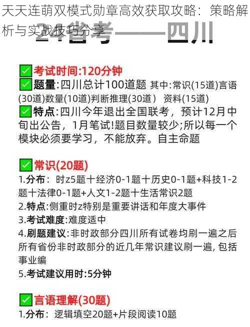 天天连萌双模式勋章高效获取攻略：策略解析与实战技巧分享