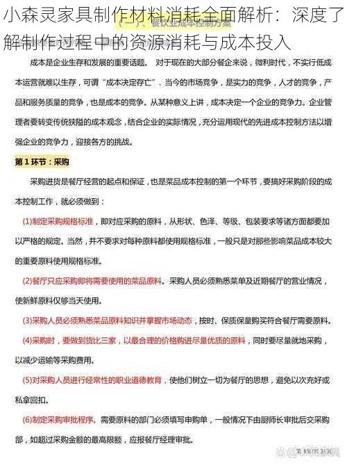 小森灵家具制作材料消耗全面解析：深度了解制作过程中的资源消耗与成本投入