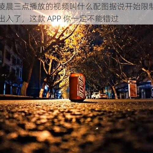 凌晨三点播放的视频叫什么配图据说开始限制出入了，这款 APP 你一定不能错过