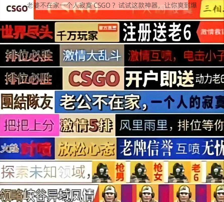 老婆不在家一个人寂寞 CSGO ？试试这款神器，让你爽到爆