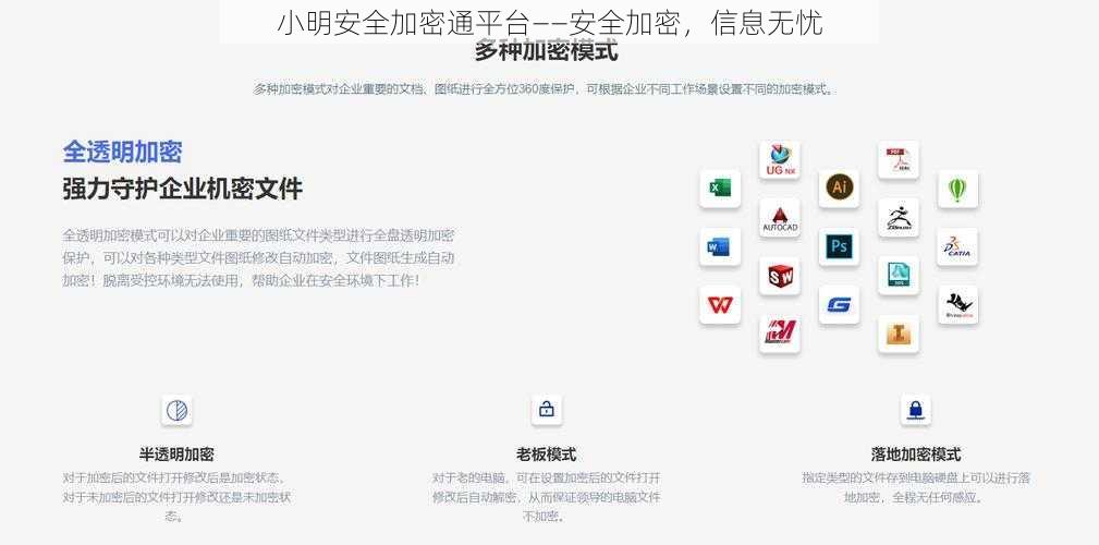 小明安全加密通平台——安全加密，信息无忧