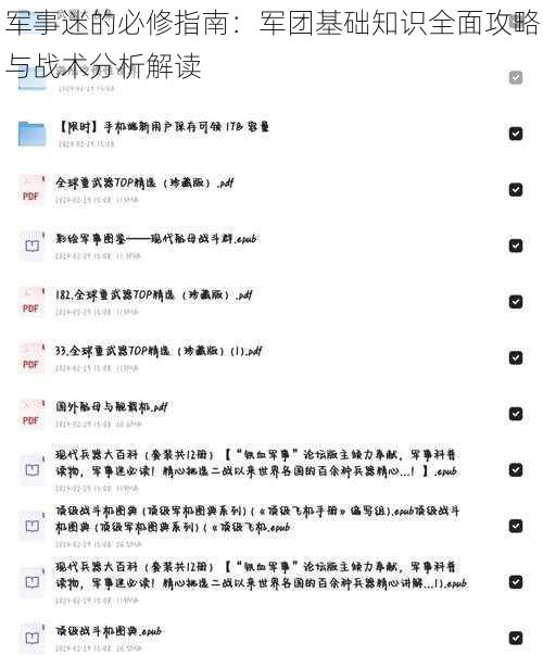 军事迷的必修指南：军团基础知识全面攻略与战术分析解读