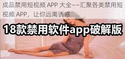 成品禁用短视频 APP 大全——汇聚各类禁用短视频 APP，让你远离诱惑