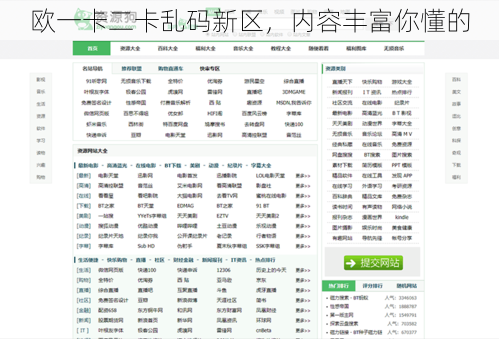 欧一卡二卡乱码新区，内容丰富你懂的