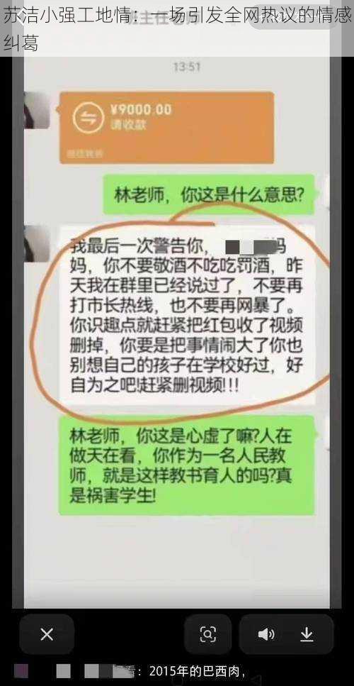 苏洁小强工地情：一场引发全网热议的情感纠葛