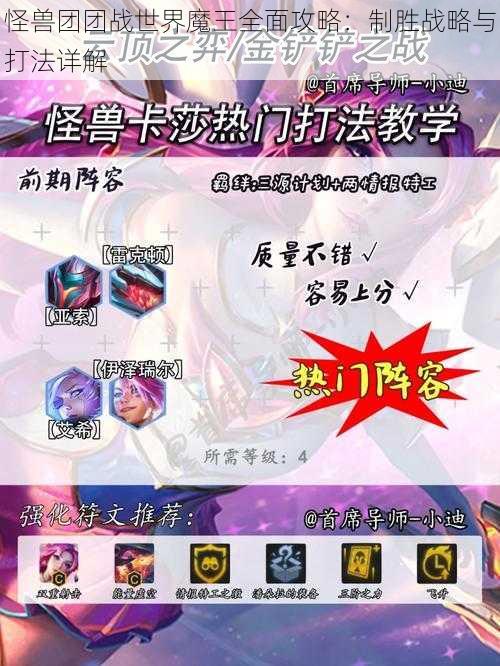 怪兽团团战世界魔王全面攻略：制胜战略与打法详解