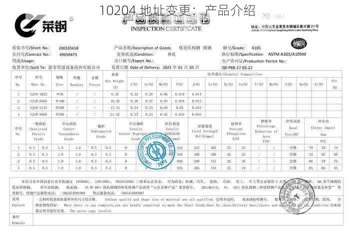 10204 地址变更：产品介绍