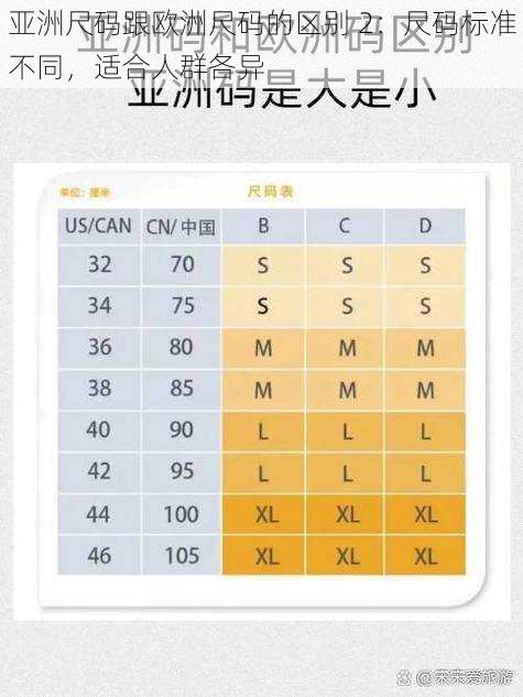 亚洲尺码跟欧洲尺码的区别 2：尺码标准不同，适合人群各异