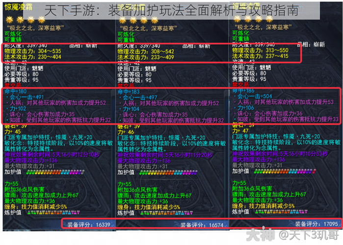 天下手游：装备加护玩法全面解析与攻略指南