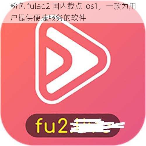 粉色 fulao2 国内载点 ios1，一款为用户提供便捷服务的软件