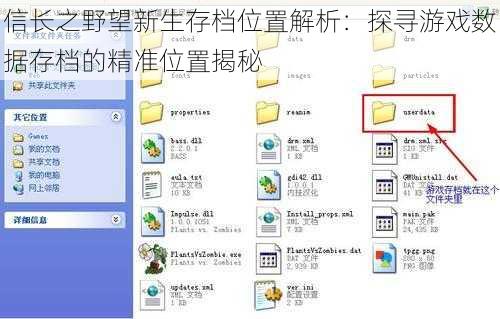 信长之野望新生存档位置解析：探寻游戏数据存档的精准位置揭秘