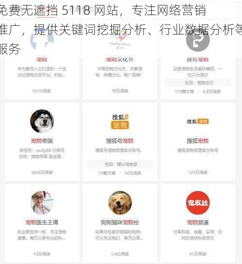 免费无遮挡 5118 网站，专注网络营销推广，提供关键词挖掘分析、行业数据分析等服务