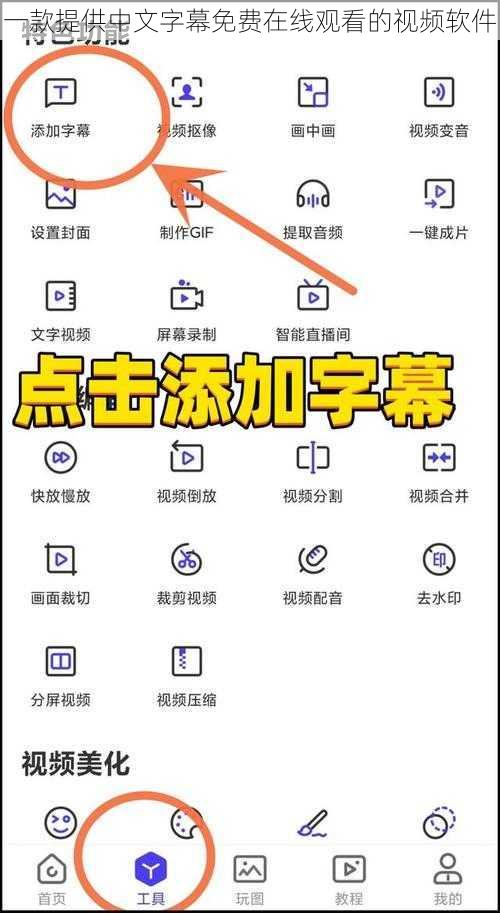 一款提供中文字幕免费在线观看的视频软件