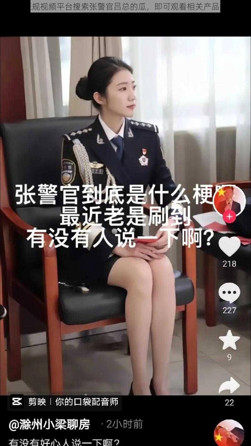 在正规视频平台搜索张警官吕总的瓜，即可观看相关产品介绍