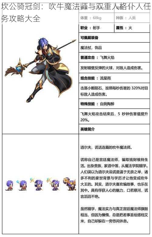 坎公骑冠剑：吹牛魔法师与双重人格仆人任务攻略大全