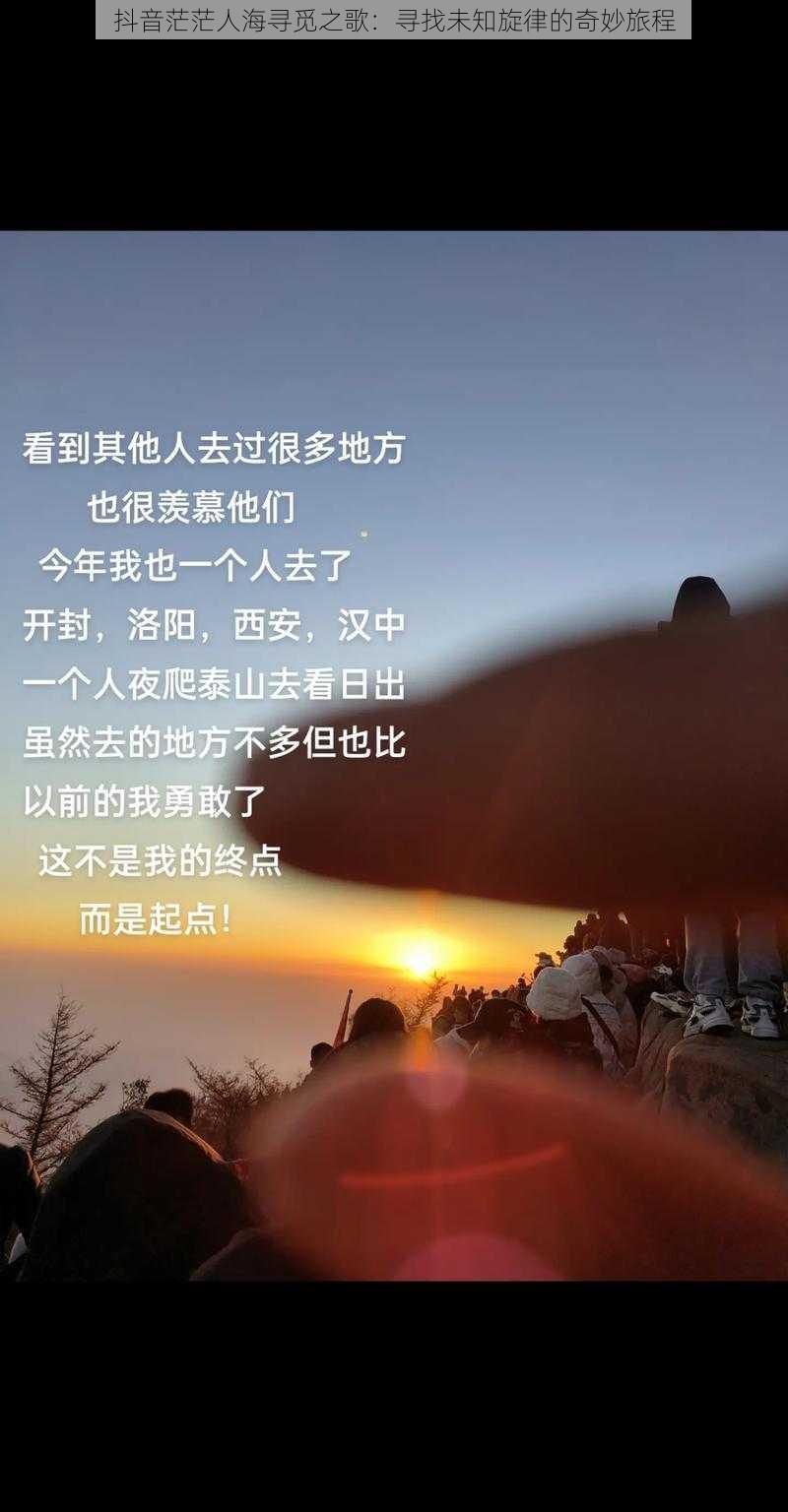 抖音茫茫人海寻觅之歌：寻找未知旋律的奇妙旅程