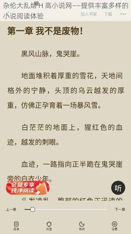 杂伦大乱烩 H 高小说网——提供丰富多样的小说阅读体验