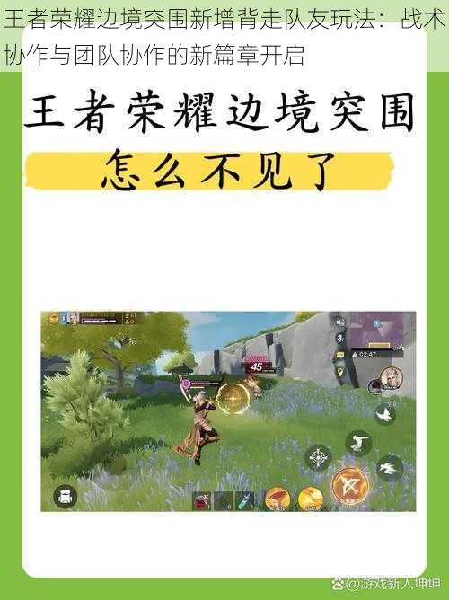 王者荣耀边境突围新增背走队友玩法：战术协作与团队协作的新篇章开启