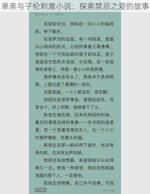 单亲与子伦刺激小说：探索禁忌之爱的故事