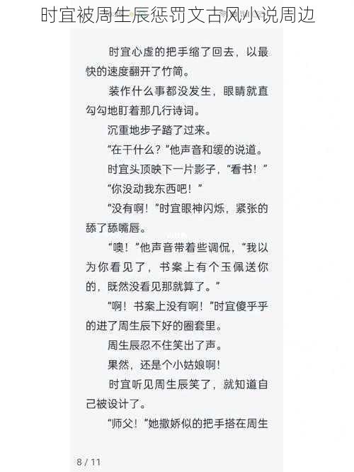 时宜被周生辰惩罚文古风小说周边