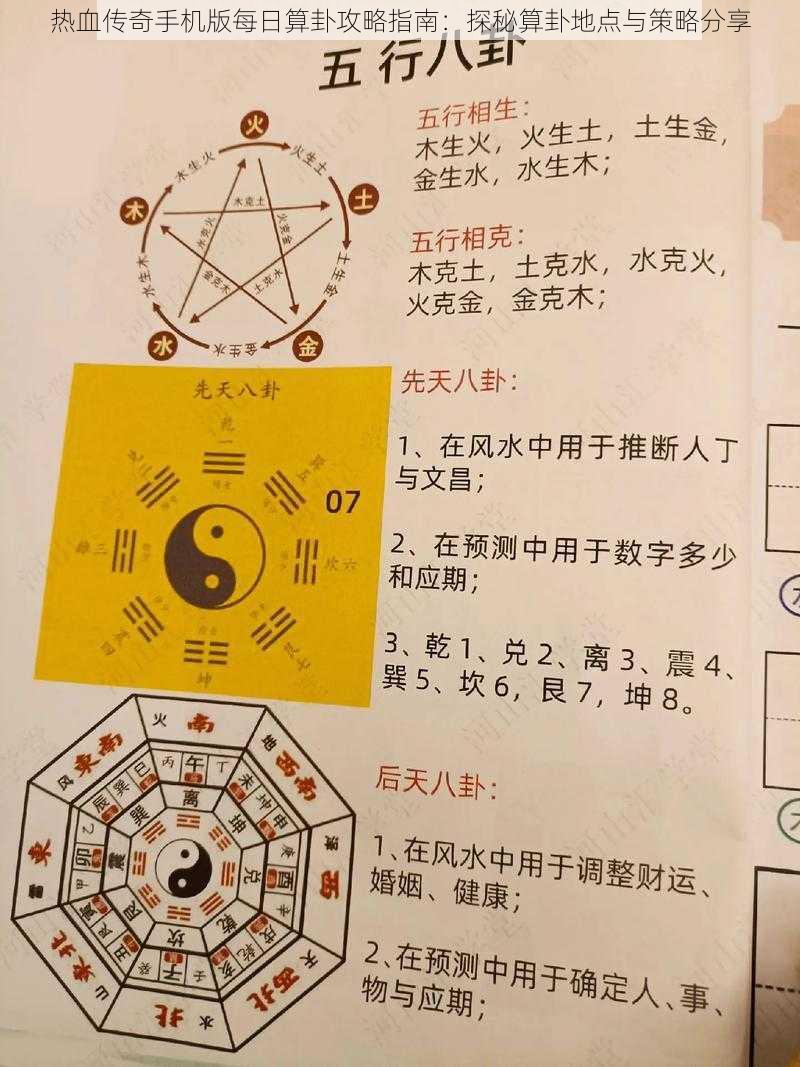 热血传奇手机版每日算卦攻略指南：探秘算卦地点与策略分享