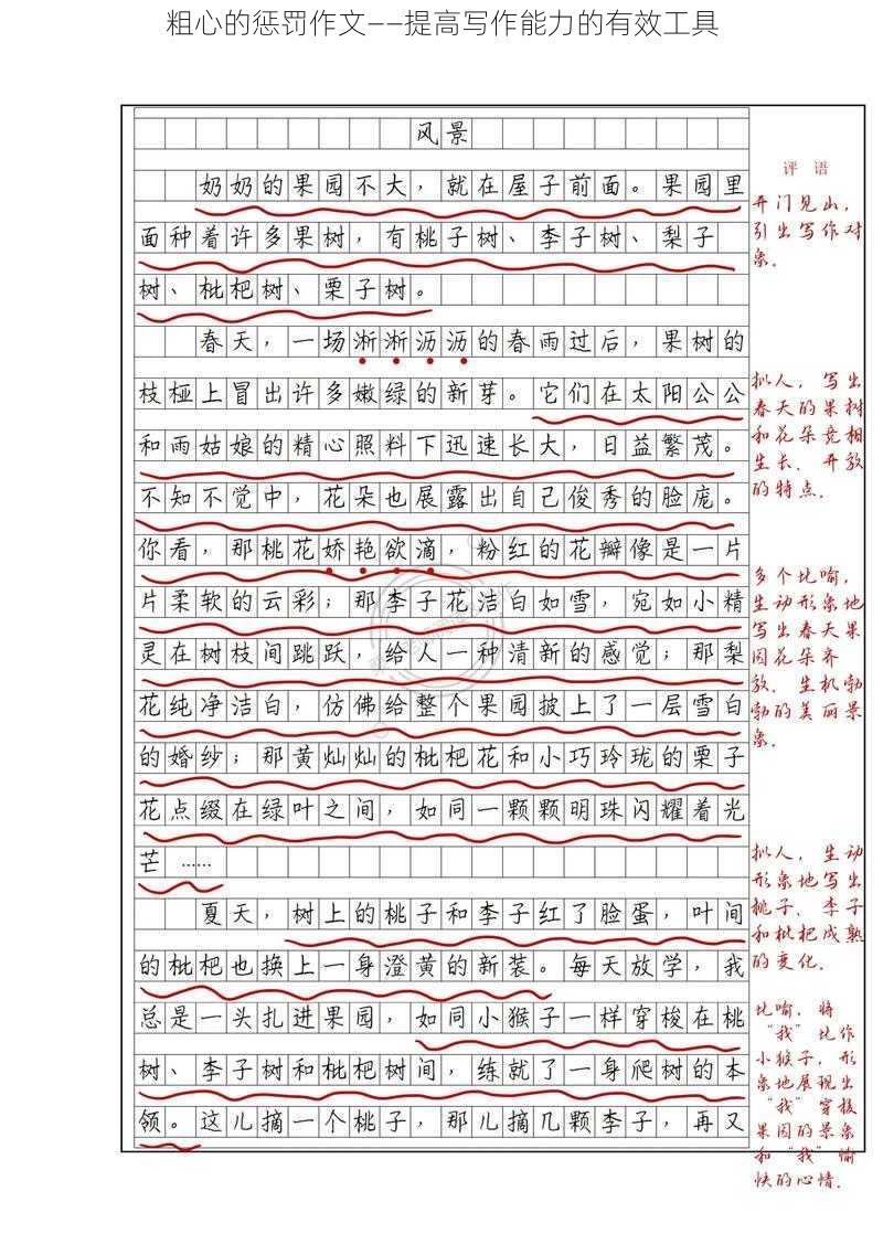 粗心的惩罚作文——提高写作能力的有效工具