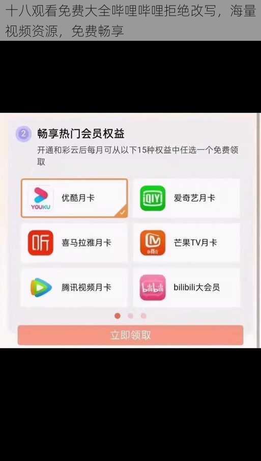 十八观看免费大全哔哩哔哩拒绝改写，海量视频资源，免费畅享