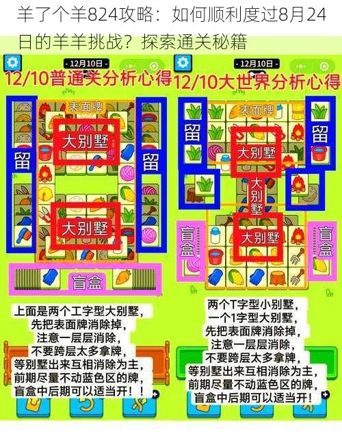 羊了个羊824攻略：如何顺利度过8月24日的羊羊挑战？探索通关秘籍