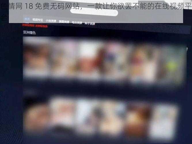 色情网 18 免费无码网站，一款让你欲罢不能的在线视频平台