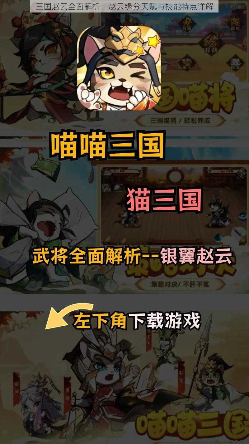 三国赵云全面解析：赵云缘分天赋与技能特点详解