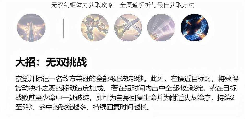 无双剑姬体力获取攻略：全渠道解析与最佳获取方法